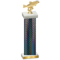 Single Black Carbon Fiber Fishing Trophy