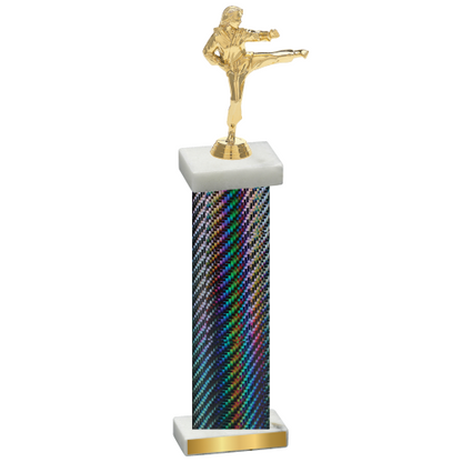 Single Black Carbon Fiber Karate Trophy