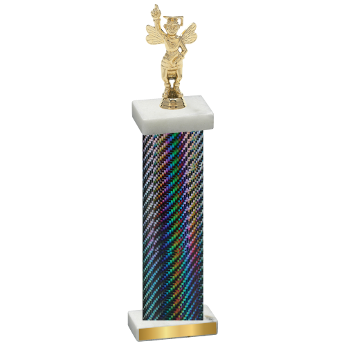 Single Black Carbon Fiber Academics Trophy