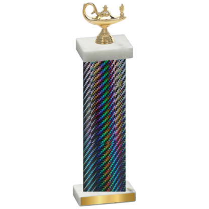 Single Black Carbon Fiber Academics Trophy