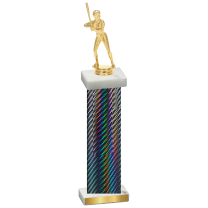 Single Black Carbon Fiber Softball Trophy