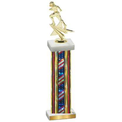 Single Flag USA Football Trophy