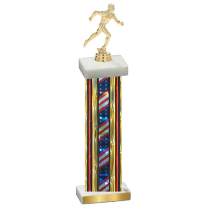 Single Flag USA Running Trophy