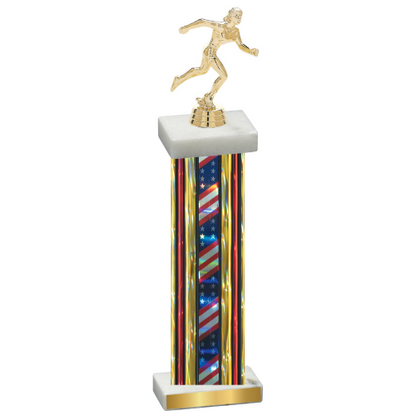 Single Flag USA Running Trophy