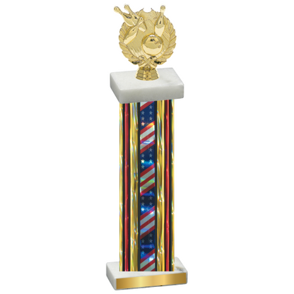 Single Flag USA Bowling Trophy