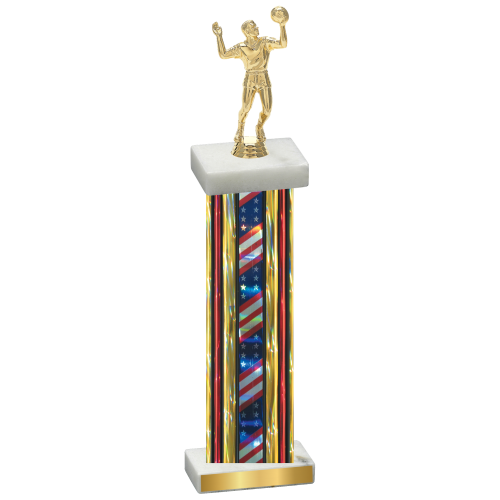 Single Flag USA Volleyball Trophy