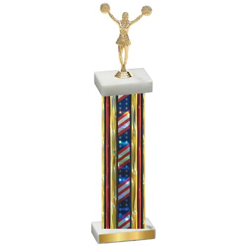 Single Flag USA Cheerleading Trophy