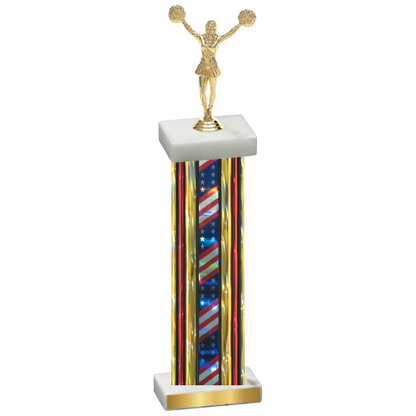 Single Flag USA Cheerleading Trophy