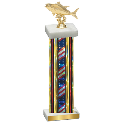 Single Flag USA Fishing Trophy