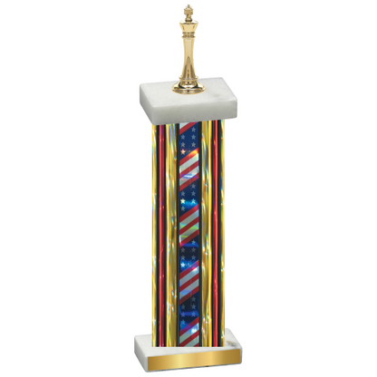 Single Flag USA Chess Trophy