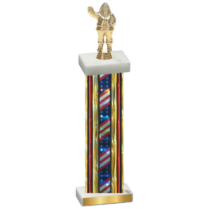 Single Flag USA Holiday Trophy