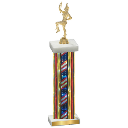 Single Flag USA Majorette Trophy