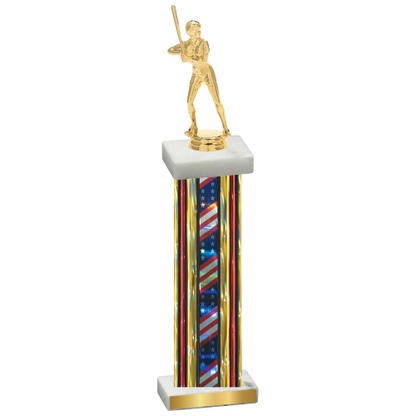 Single Flag USA Softball Trophy