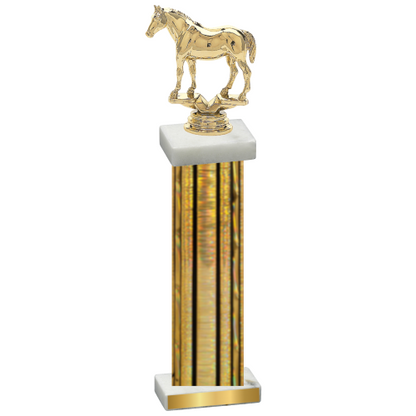 Single Gold Glacier Horses Trophy