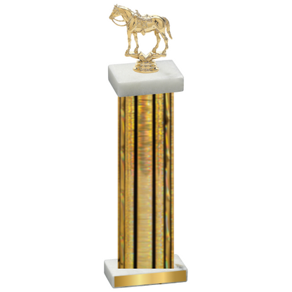 Single Gold Glacier Horses Trophy