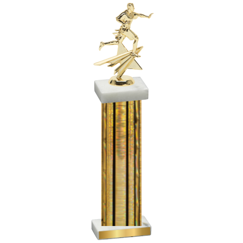 Single Gold Glacier Flag Football Trophy