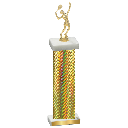 Single Gold Carbon Fiber Tennis Trophy