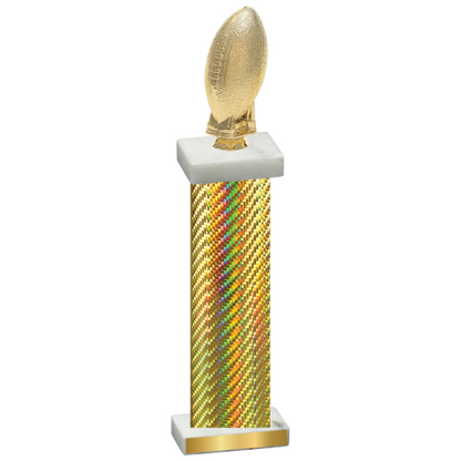 Single Gold Carbon Fiber Football Trophy