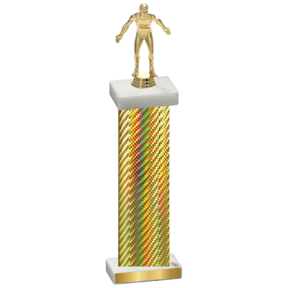 Single Gold Carbon Fiber Wrestling Trophy