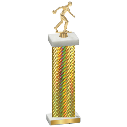 Single Gold Carbon Fiber Bowling Trophy