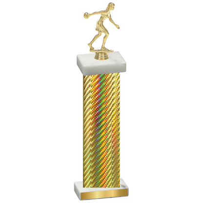 Single Gold Carbon Fiber Bowling Trophy