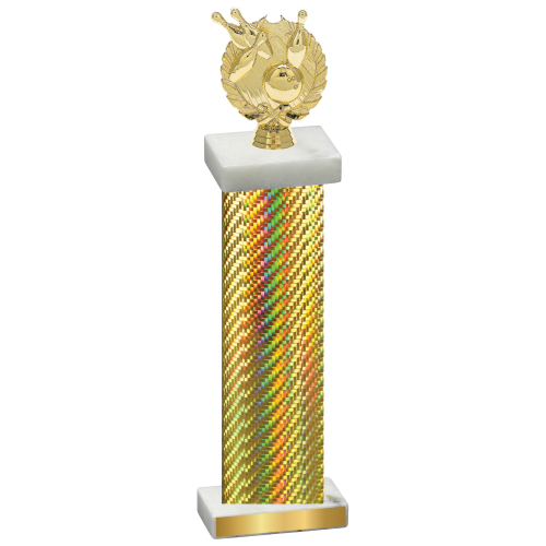 Single Gold Carbon Fiber Bowling Trophy