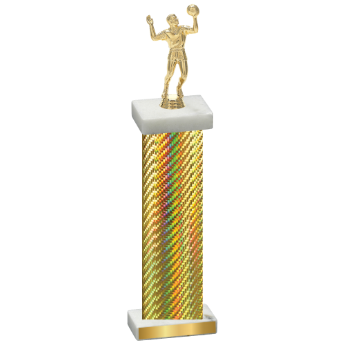 Single Gold Carbon Fiber Volleyball Trophy