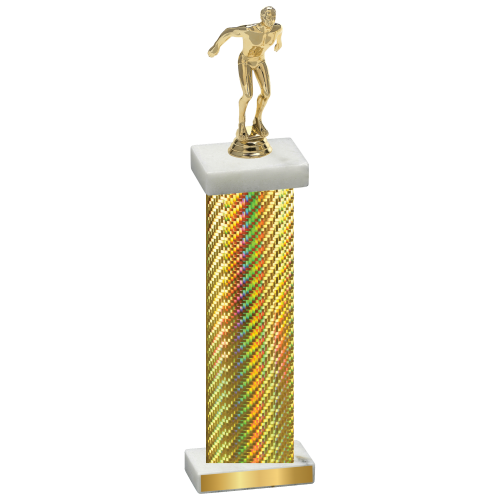 Single Gold Carbon Fiber Swimming Trophy