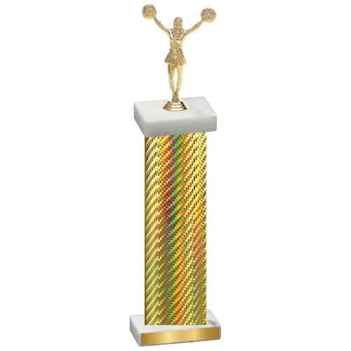 Single Gold Carbon Fiber Cheerleading Trophy