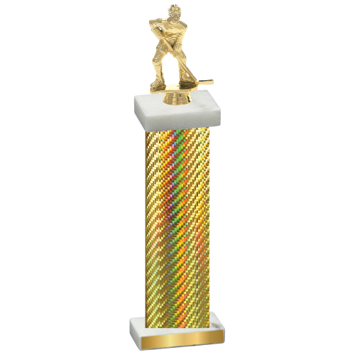 Single Gold Carbon Fiber Hockey Trophy