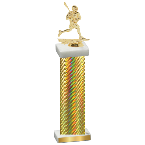 Single Gold Carbon Fiber Lacrosse Trophy