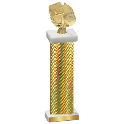 Single Gold Carbon Fiber Basketball Trophy