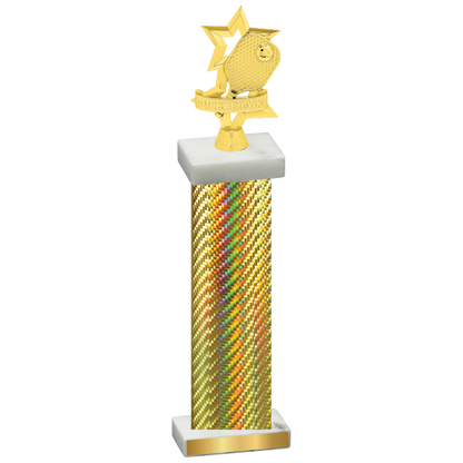 Single Gold Carbon Fiber Pickleball Trophy