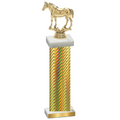 Single Gold Carbon Fiber Horses Trophy