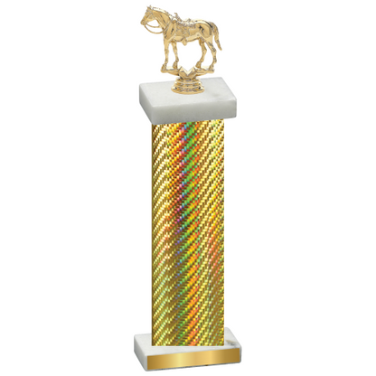 Single Gold Carbon Fiber Horses Trophy