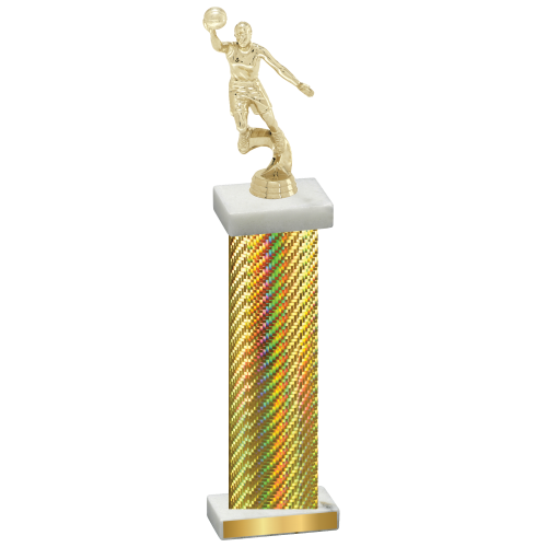 Single Gold Carbon Fiber Basketball Trophy