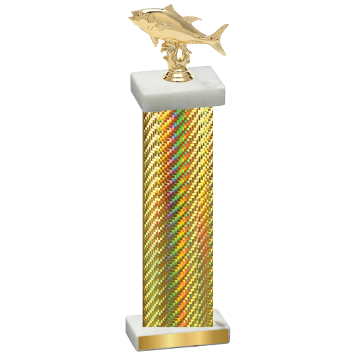 Single Gold Carbon Fiber Fishing Trophy