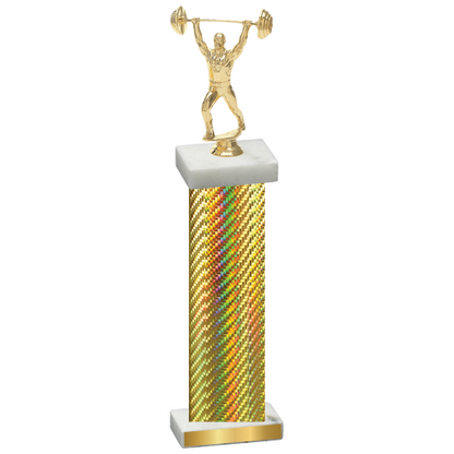 Single Gold Carbon Fiber Weights Trophy