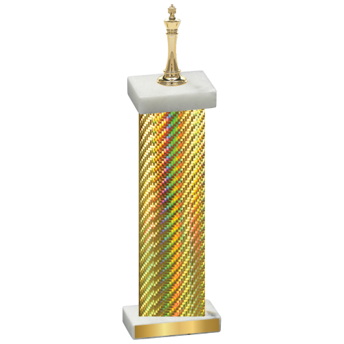 Single Gold Carbon Fiber Chess Trophy