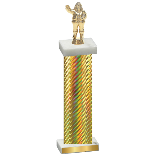 Single Gold Carbon Fiber Holiday Trophy