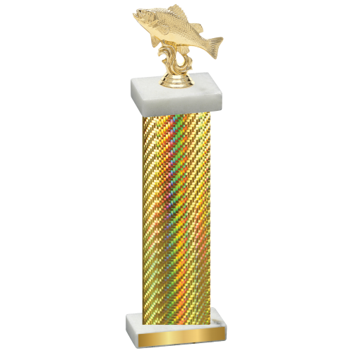 Single Gold Carbon Fiber Fishing Trophy