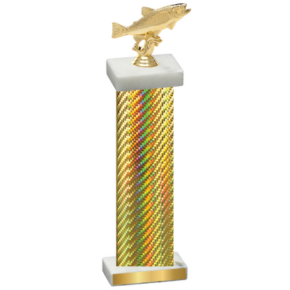 Single Gold Carbon Fiber Fishing Trophy