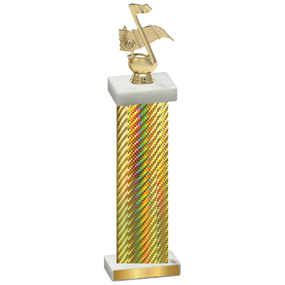 Single Gold Carbon Fiber Music Trophy