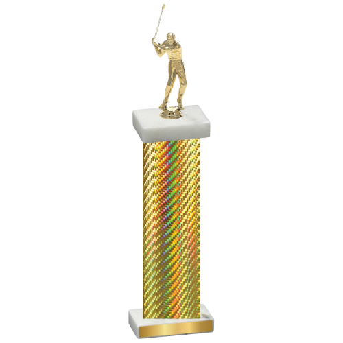 Single Gold Carbon Fiber Golf Trophy