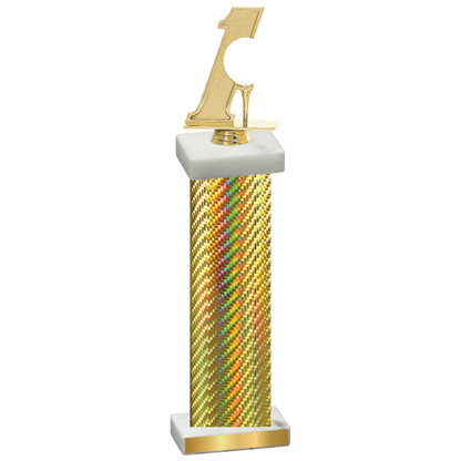 Single Gold Carbon Fiber Golf Trophy