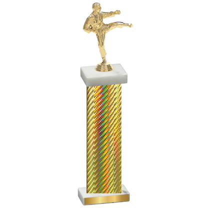 Single Gold Carbon Fiber Karate Trophy