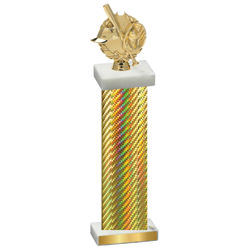 Single Gold Carbon Fiber Baseball Trophy