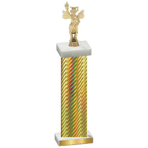 Single Gold Carbon Fiber Academics Trophy