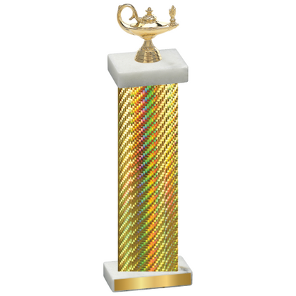 Single Gold Carbon Fiber Academics Trophy