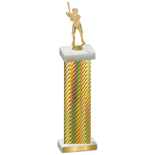 Single Gold Carbon Fiber Baseball Trophy